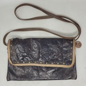 Double J Saddlery Crossbody Bag Vintage Rose Floral Tooled Western Boho Clutch